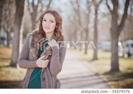 Mysterious adorable young brunette lady Mysterious adorable young brunette lady 35874576