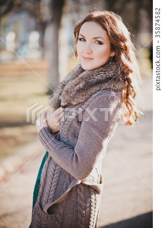 Mysterious adorable young brunette lady Mysterious adorable young brunette lady 35874582