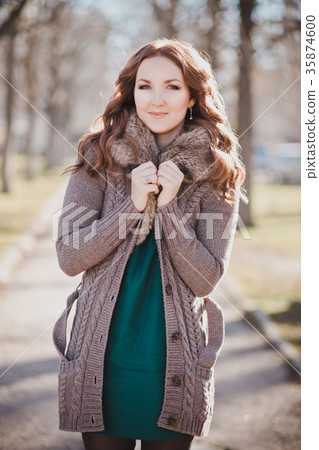 Mysterious adorable young brunette lady Mysterious adorable young brunette lady 35874600