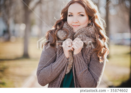 Mysterious adorable young brunette lady Mysterious adorable young brunette lady 35874602