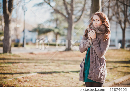 Mysterious adorable young brunette lady Mysterious adorable young brunette lady 35874603