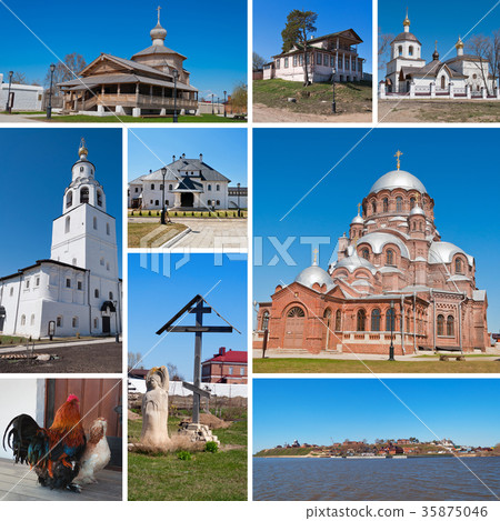 Collage of Sviyazhsk island. Russia Collage of Sviyazhsk island. Russia 35875046