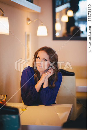 Beautiful genuine lady mystic with curly brunette Beautiful genuine lady mystic with curly brunette 35875120
