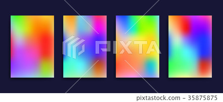 Cover templates with colorful holographic effect Cover templates with colorful holographic effect 35875875