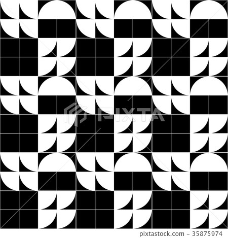 Black and white geometric seamless pattern 35875974