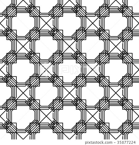 Black and white geometric seamless pattern - Stock Illustration ...