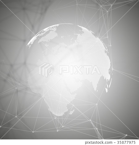 World globe on gray background. Global network World globe on gray background. Global network 35877975