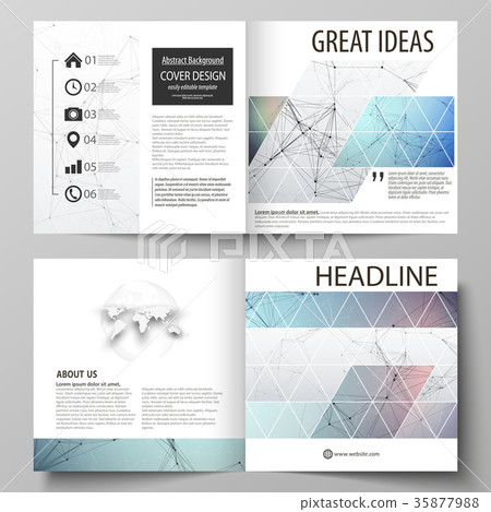 Business templates for square design bi fold 35877988