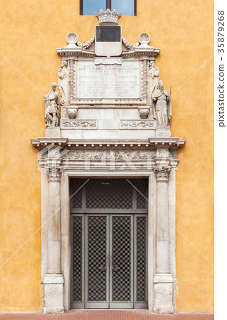 Portal of an old building in Ferrara, Italy Portal of an old building in Ferrara, Italy 35879268