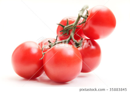 Fresh tomatoes on white background Fresh tomatoes on white background 35883845