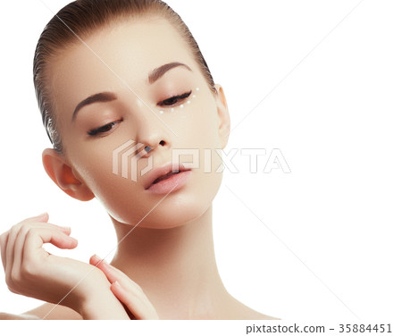 Beauty girl. Makeup, cosmetics. Skin and body care Beauty girl. Makeup, cosmetics. Skin and body care 35884451