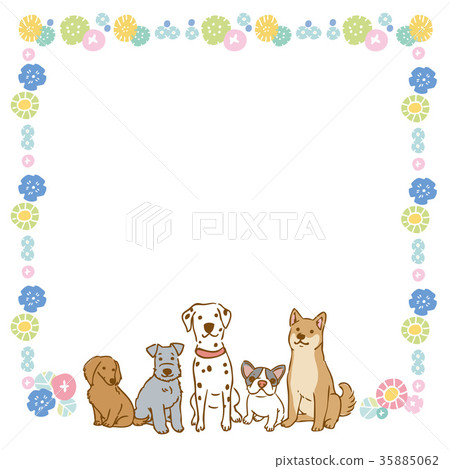 Dog frame illustration - Stock Illustration [35885062] - PIXTA