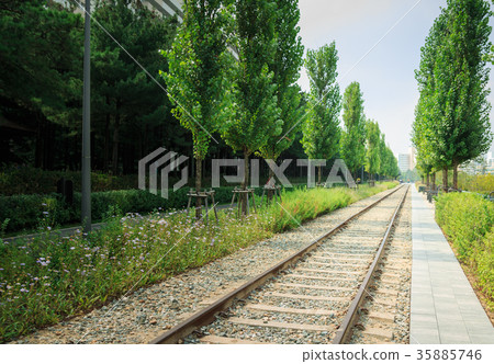 landscpae of old railway park landscpae of old railway park 35885746