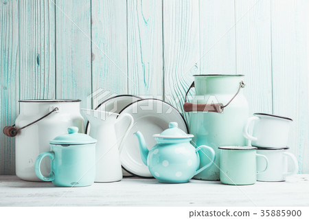 Enamelware still life 35885900