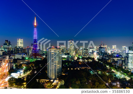 東京鐵塔紐約市和東京旅遊合作夥伴紀念特別點亮 東京鐵塔紐約市和東京旅遊合作夥伴紀念特別點亮 35886530