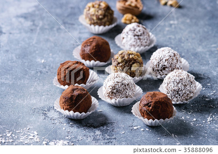 Handmade chocolate truffles 35888096