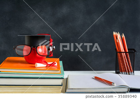 Apple Knowledge Symbol and Pencil Books Apple Knowledge Symbol and Pencil Books 35889340