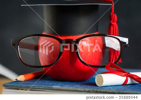 Apple Knowledge Symbol and Pencil Books Apple Knowledge Symbol and Pencil Books 35889344