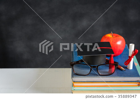 Apple Knowledge Symbol and Pencil Books Apple Knowledge Symbol and Pencil Books 35889347
