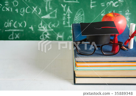 Apple Knowledge Symbol and Pencil Books Apple Knowledge Symbol and Pencil Books 35889348