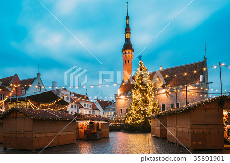 Tallinn, Estonia. Traditional Christmas Market On 35891901