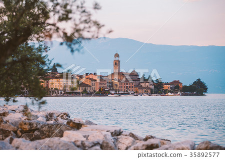 Lake Garda overlooking the town of Salo. Italy Lake Garda overlooking the town of Salo. Italy 35892577
