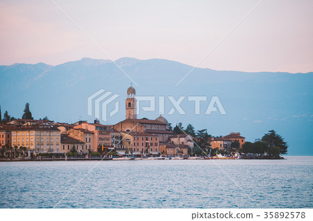 Lake Garda overlooking the town of Salo. Italy Lake Garda overlooking the town of Salo. Italy 35892578