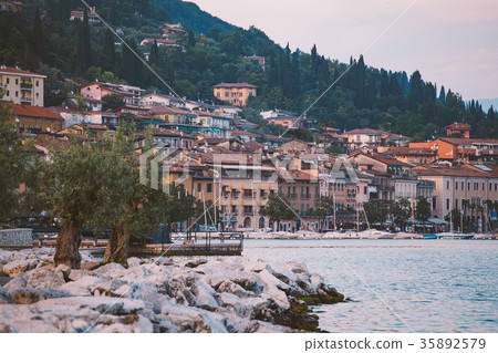 Lake Garda overlooking the town of Salo. Italy Lake Garda overlooking the town of Salo. Italy 35892579