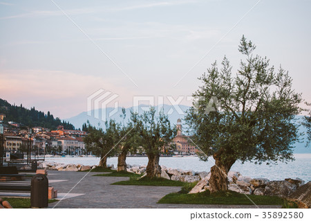 Lake Garda overlooking the town of Salo. Italy Lake Garda overlooking the town of Salo. Italy 35892580