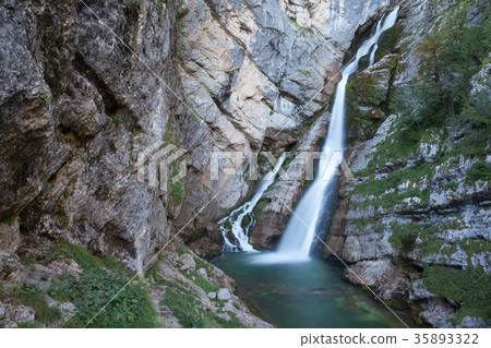 Savica waterfall, Bohinj Lake, Slovenia. 35893322
