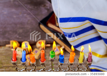 Star of David Hanukkah menorah Star of David Hanukkah menorah 35893880