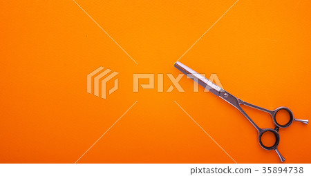 Hairdresser tools on color background Hairdresser tools on color background 35894738