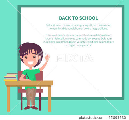 Back to School Vector Illustration with Schoolboy - Stock Illustration ...