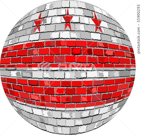 Ball with Washington DC flag Ball with Washington DC flag 35900293