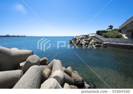從Harima的海上高砂海灘公園（兵庫縣高砂市香川市） 35904580