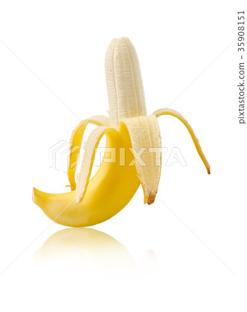 Ripe banana fruit isolated on white. Ripe banana fruit isolated on white. 35908151