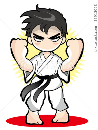 Karate boys and sanchin standing 35913098