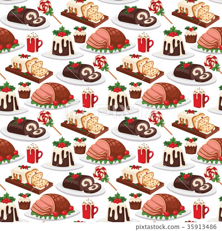Christmas food and desserts holiday decoration 35913486