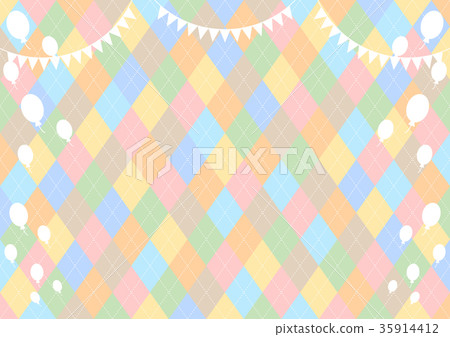 Colorful argyle balloons flag background Colorful argyle balloons flag background 35914412