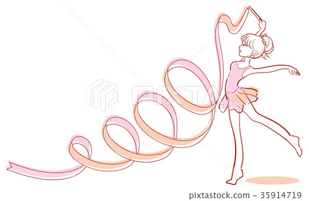 Rhythmic gymnastics, ribbon competition, women's design 35914719