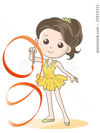 Rhythmic gymnastics, ribbon competition, female characters 35914721