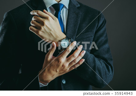 Male body parts in a suit 35914943