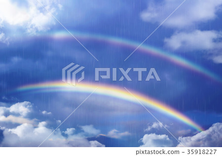 Classic Rainbow. A rainbow across the sky. Classic Rainbow. A rainbow across the sky. 35918227