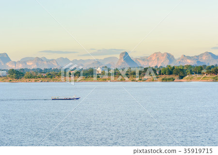 The boat in Mekong river Nakhonphanom Thailand  35919715