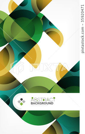 Color circle abstract geometric background, modern 35920471