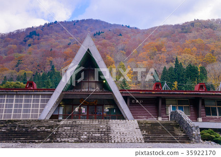 [Gunma]道後車站大樓秋季景觀 35922170