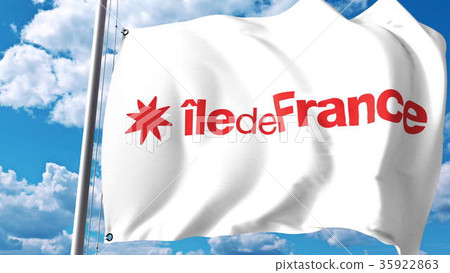Waving flag of Ile-de-France, a region of France Waving flag of Ile-de-France, a region of France 35922863