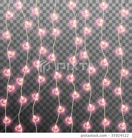 Darlings hearts garland lights. EPS 10 vector 35924522