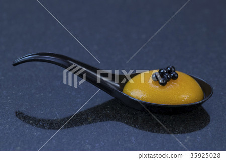 Mini canap with elements of molecular kitchen Mini canap with elements of molecular kitchen 35925028