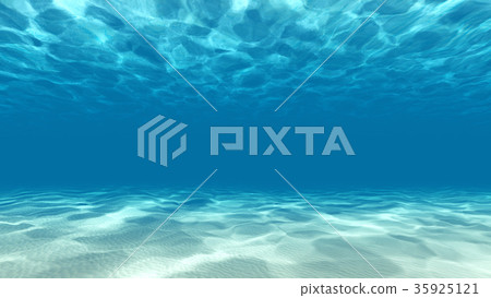 Tranquil underwater scene 3D render 35925121